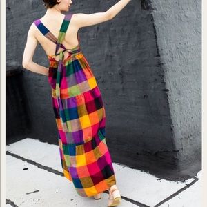 NWT Rujuta Sheth Gema Tier Dress in Multi Chex